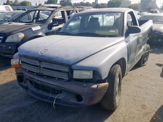 1B7FL26P3WS673279 - 1998 DODGE DAKOTA GREEN photo 2