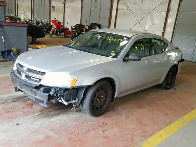 1B3BD4FB7BN523472 - 2011 DODGE AVENGER EX SILVER photo 2