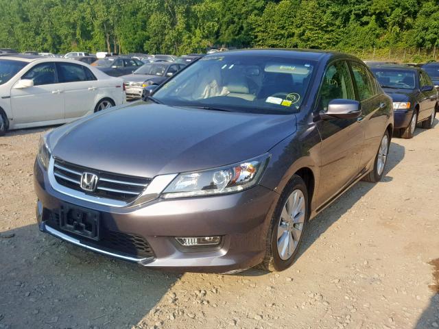 1HGCR3F86DA048850 - 2013 HONDA ACCORD EXL GRAY photo 2