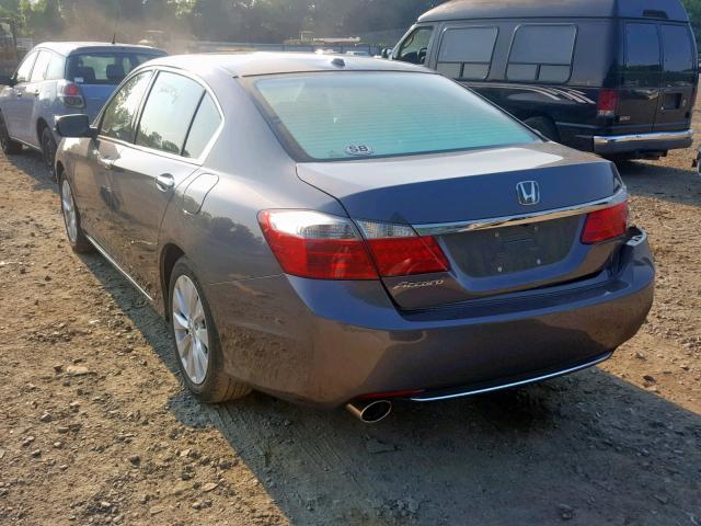 1HGCR3F86DA048850 - 2013 HONDA ACCORD EXL GRAY photo 3