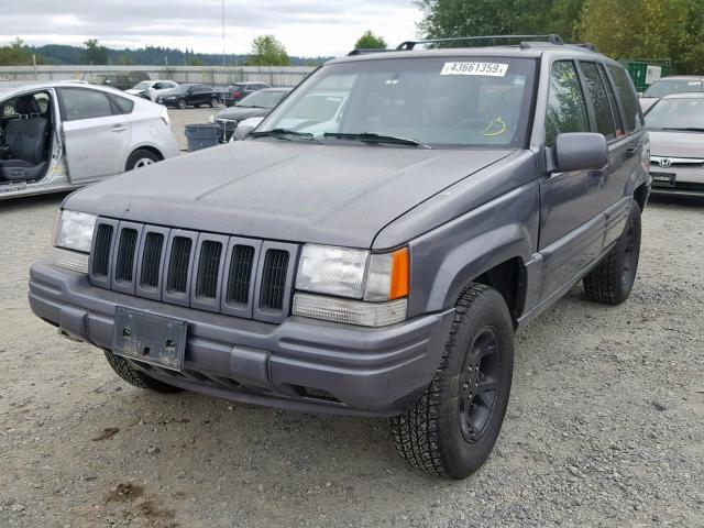 1J4GZ78S7TC352086 - 1996 JEEP GRAND CHER GRAY photo 2