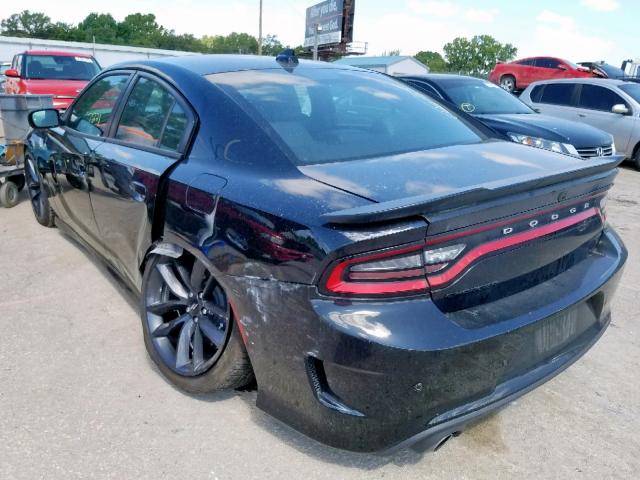 2C3CDXHG6KH608233 - 2019 DODGE CHARGER GT BLACK photo 3