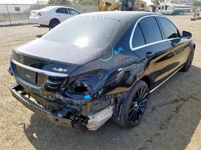 55SWF4KB6FU020678 - 2015 MERCEDES-BENZ C300 BLACK photo 4