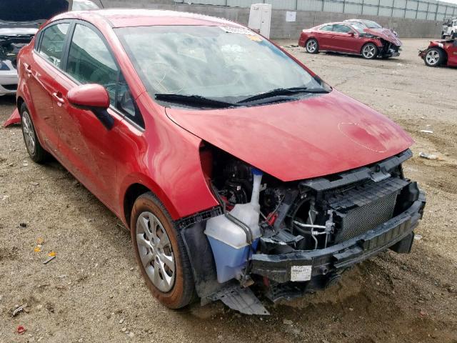 KNADM4A3XE6396011 - 2014 KIA RIO LX RED photo 1