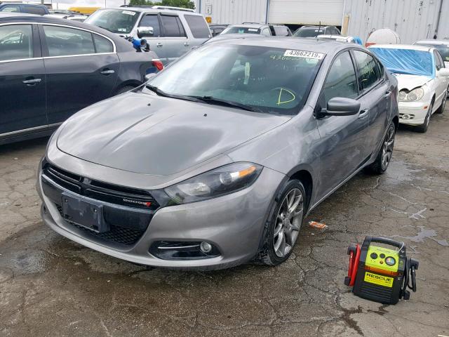 1C3CDFBA7DD337780 - 2013 DODGE DART SXT GRAY photo 2