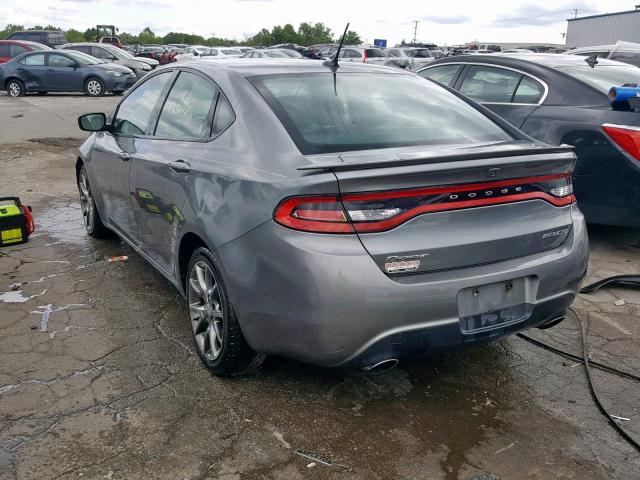 1C3CDFBA7DD337780 - 2013 DODGE DART SXT GRAY photo 3