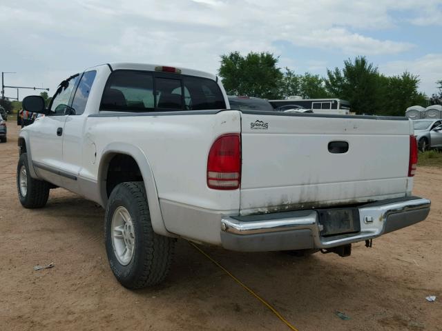 1B7GG22N6YS621757 - 2000 DODGE DAKOTA WHITE photo 3