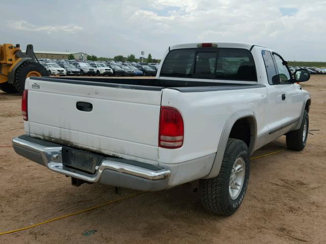 1B7GG22N6YS621757 - 2000 DODGE DAKOTA WHITE photo 4