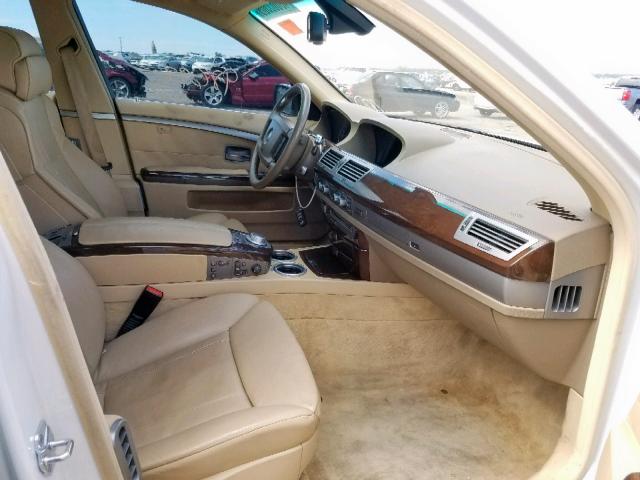 WBAHL83567DT07835 - 2007 BMW 750 I WHITE photo 5