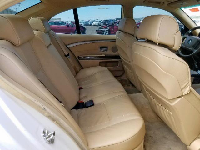 WBAHL83567DT07835 - 2007 BMW 750 I WHITE photo 6