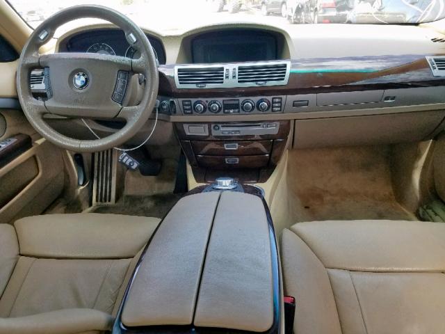 WBAHL83567DT07835 - 2007 BMW 750 I WHITE photo 9