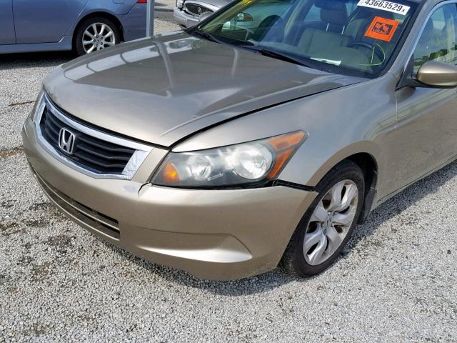 1HGCP26809A008061 - 2009 HONDA ACCORD EXL GOLD photo 9