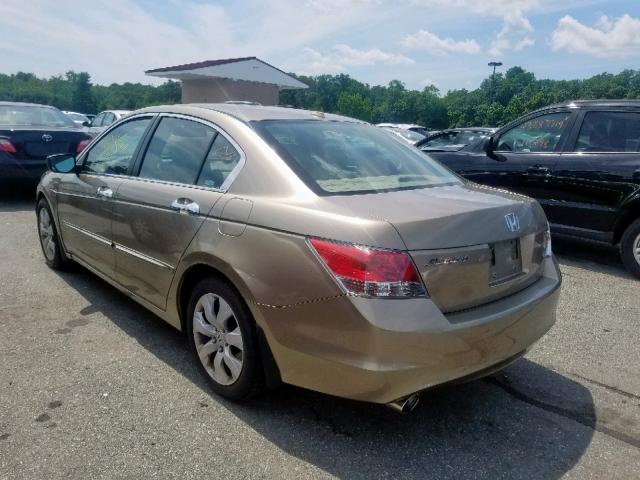 1HGCP36849A003919 - 2009 HONDA ACCORD EXL GOLD photo 3