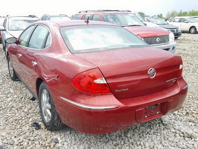 2G4WC582281176709 - 2008 BUICK LACROSSE C RED photo 3