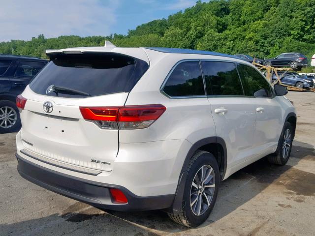 5TDJZRFH8JS534647 - 2018 TOYOTA HIGHLANDER WHITE photo 4