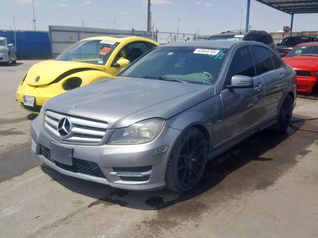 WDDGF4HB4CA630425 - 2012 MERCEDES-BENZ C 250 SILVER photo 2