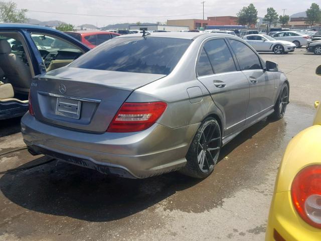 WDDGF4HB4CA630425 - 2012 MERCEDES-BENZ C 250 SILVER photo 4