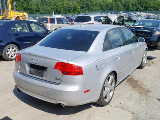 WAUEH78E67A275767 - 2007 AUDI A4 S-LINE SILVER photo 4