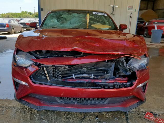 1FA6P8CF0J5172317 - 2018 FORD MUSTANG GT RED photo 9