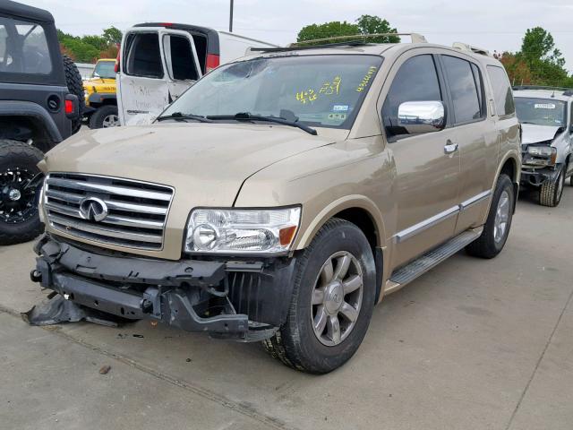 5N3AA08C56N804518 - 2006 INFINITI QX56 GOLD photo 2