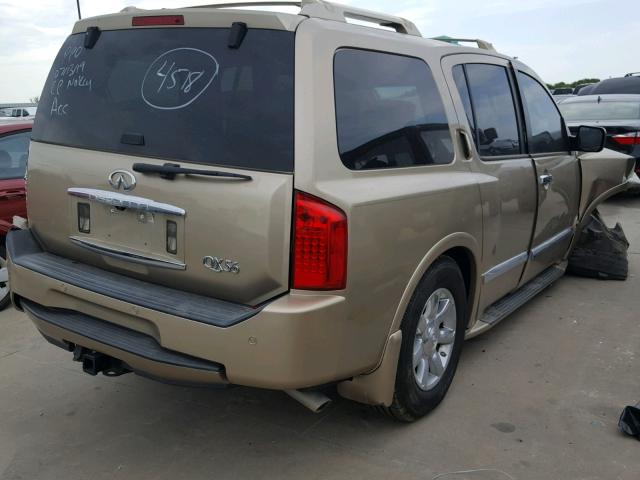 5N3AA08C56N804518 - 2006 INFINITI QX56 GOLD photo 4