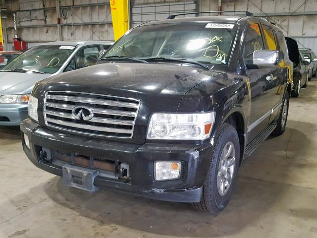 5N3AA08C24N805123 - 2004 INFINITI QX56 BLACK photo 2