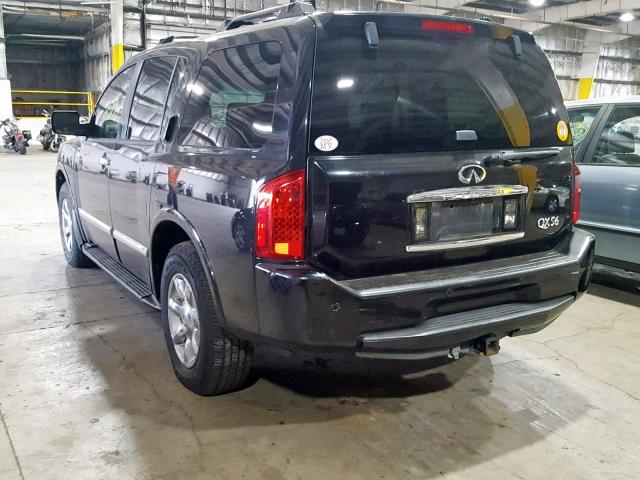 5N3AA08C24N805123 - 2004 INFINITI QX56 BLACK photo 3