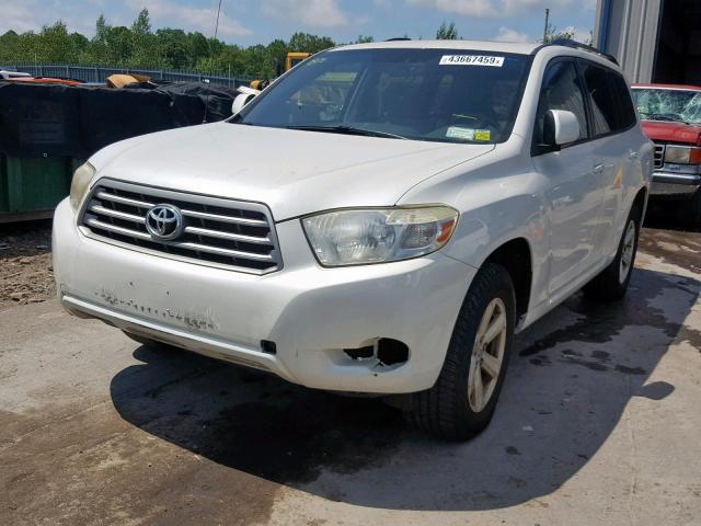 JTEES41A082106393 - 2008 TOYOTA HIGHLANDER WHITE photo 2