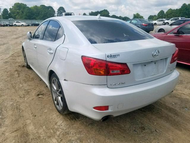 JTHBK262075038217 - 2007 LEXUS IS 250 WHITE photo 3