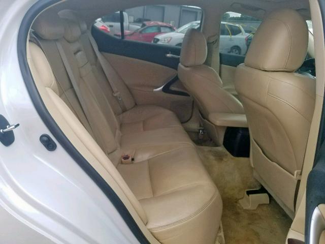 JTHBK262075038217 - 2007 LEXUS IS 250 WHITE photo 6