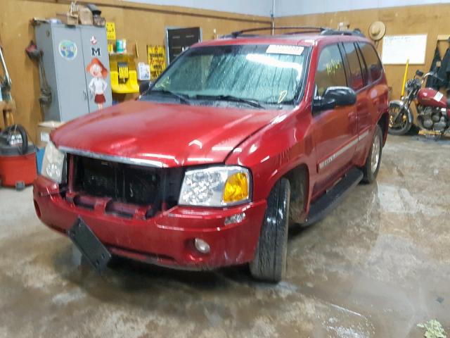 1GKDT13S222247396 - 2002 GMC ENVOY MAROON photo 2