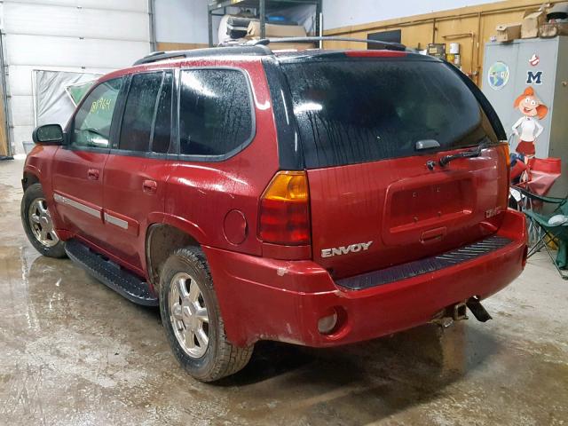 1GKDT13S222247396 - 2002 GMC ENVOY MAROON photo 3