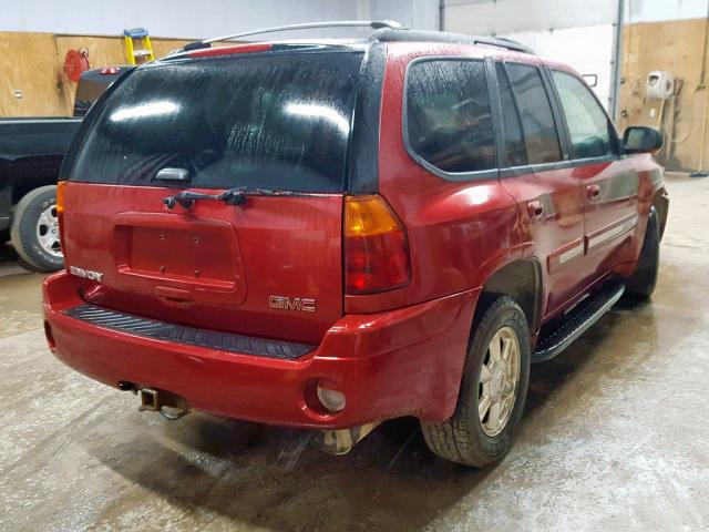 1GKDT13S222247396 - 2002 GMC ENVOY MAROON photo 4