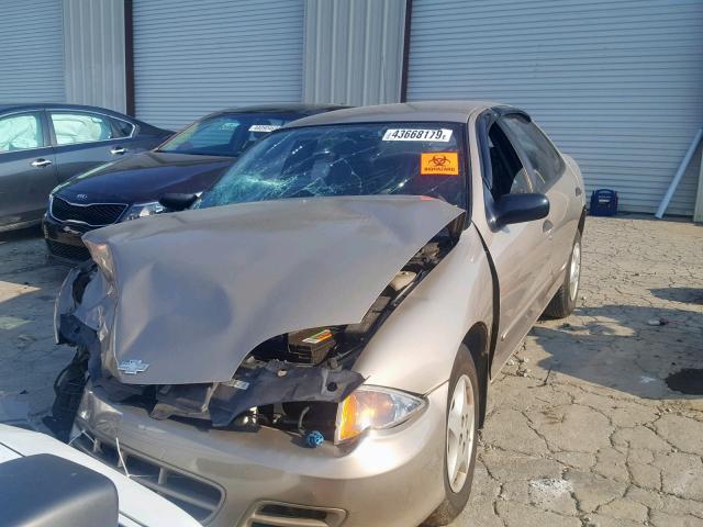 1G1JC524517231566 - 2001 CHEVROLET CAVALIER B GOLD photo 2