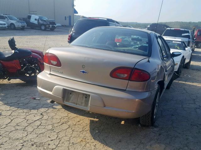 1G1JC524517231566 - 2001 CHEVROLET CAVALIER B GOLD photo 4