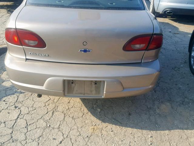 1G1JC524517231566 - 2001 CHEVROLET CAVALIER B GOLD photo 9