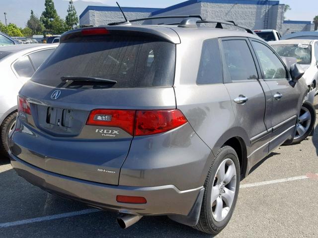 5J8TB18268A001342 - 2008 ACURA RDX GRAY photo 4