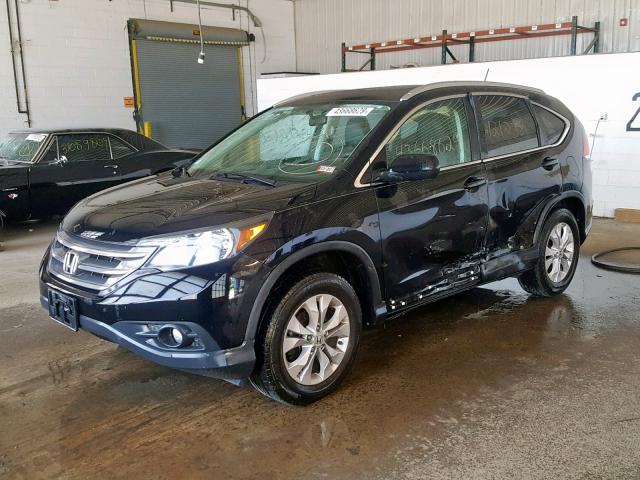 2HKRM4H71DH692301 - 2013 HONDA CR-V EXL GRAY photo 2