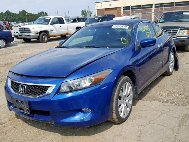 1HGCS22808A012341 - 2008 HONDA ACCORD EXL BLUE photo 2