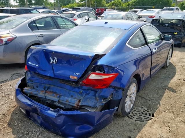 1HGCS22808A012341 - 2008 HONDA ACCORD EXL BLUE photo 4