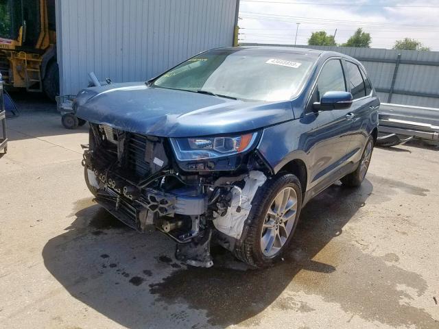 2FMPK4K92JBC23244 - 2018 FORD EDGE TITAN BLUE photo 2