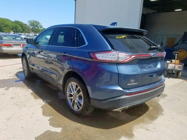 2FMPK4K92JBC23244 - 2018 FORD EDGE TITAN BLUE photo 3