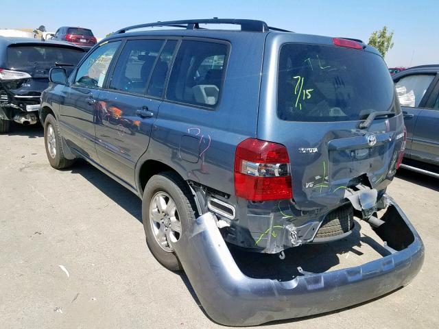 JTEDP21A350080624 - 2005 TOYOTA HIGHLANDER GRAY photo 3