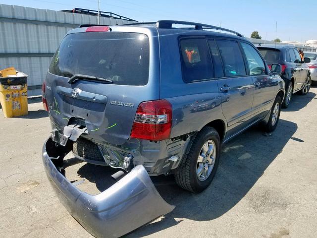 JTEDP21A350080624 - 2005 TOYOTA HIGHLANDER GRAY photo 4