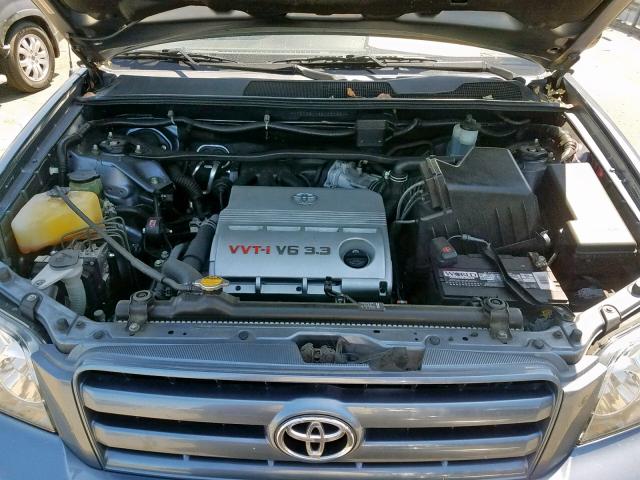 JTEDP21A350080624 - 2005 TOYOTA HIGHLANDER GRAY photo 7