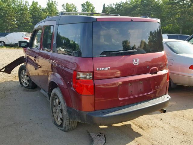 5J6YH28778L019612 - 2008 HONDA ELEMENT EX RED photo 3