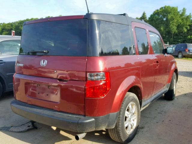 5J6YH28778L019612 - 2008 HONDA ELEMENT EX RED photo 4