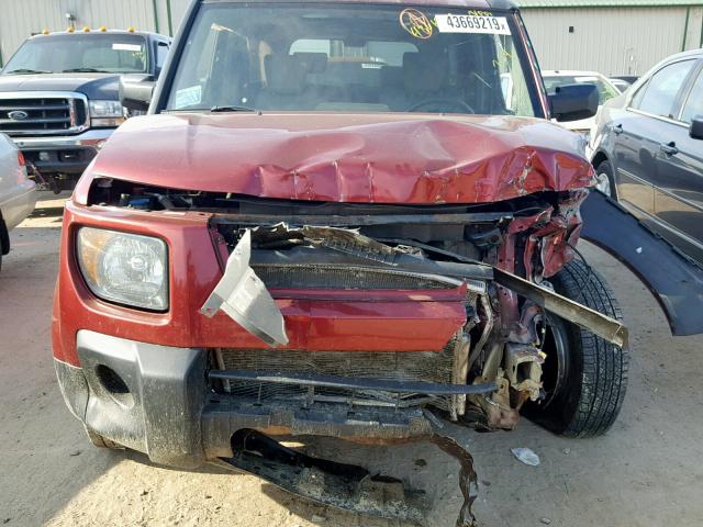 5J6YH28778L019612 - 2008 HONDA ELEMENT EX RED photo 9