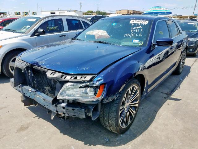 2C3CCABG0DH682730 - 2013 CHRYSLER 300 S BLUE photo 2