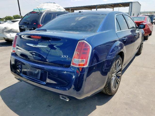 2C3CCABG0DH682730 - 2013 CHRYSLER 300 S BLUE photo 4